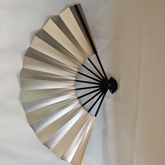 Vintage, Japanese traditional dance Folding fan Gold Lacquerware - Picture 3 of 6